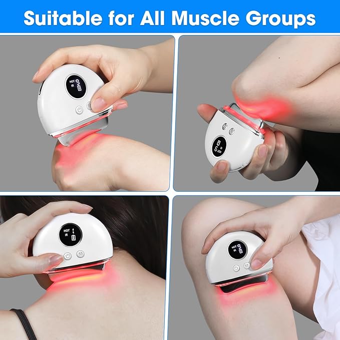 Electric Fascia Blaster &amp Muscle Scraper Tool with Heating and Vibration - for Deep TissueMyofascial ReleaseGua Shaand Trigger Point Massage for Pain Relief &amp Recovery