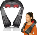 4D Shiatsu Neck and Shoulder Massager with Heat Deep Tissue Back and Neck Massager for Pain Relief Eco-Friendly Portable Massage Pillow for Home Office Car Relaxing Gift for Men and Women