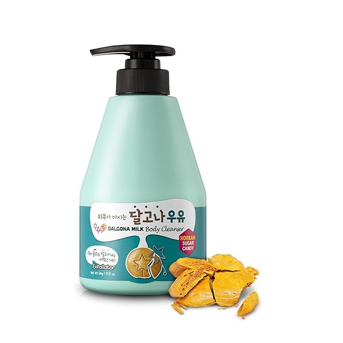 WELCOS Kwailnara Dalgona &amp Coffee Milk Body Wash Set – Exfoliating &amp Nourishing Korean Skincare Duo with Black Sugar &amp Coffee Extract 560g / 19.75oz Each