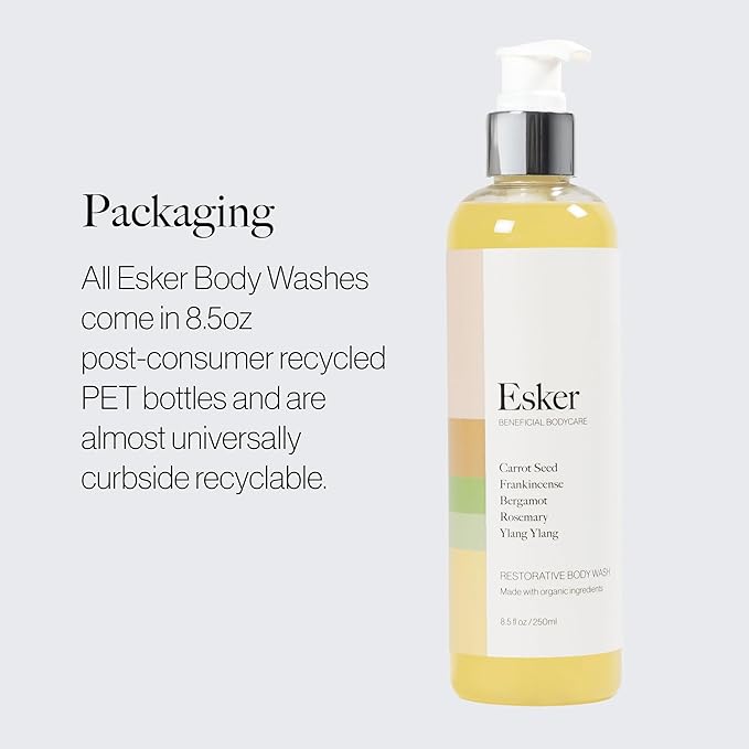 ESKER - Natural Restorative Body Wash | Plant-Based Cruelty-Free Clean Beauty (8.5 oz | 250 ml)