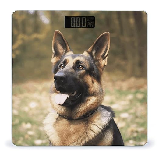 Animal German Shepherd Weight Scale for Body Weight Digital Bathroom Scale High Capacity Accurate Digital Weighing Scales and Easy-to-Read on Backlit LCD Display Scales