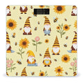 Digital Bathroom Weighing Scale Energy Saving Scale Smart Scale for Body Weight Honey Bees Cute Gnome Sunflower Floral