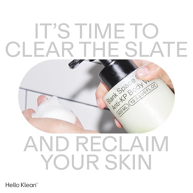 Blank Space Anti-KP Body Wash - Bi-Phase Cleanser Deeply Cleans &amp Removes Hard Water Residue - Hydrating Boost for Skin Moisture - Soothe Rough Dry &amp Sensitive Skin - Dermatologist Tested