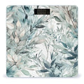 Leaves of Plant Scale for Body Weight Anti-Slip Tempered Glass Digital Bathroom Scales Clear LCD Display Weighing Scale Safe Rounded Corners Smart Scales