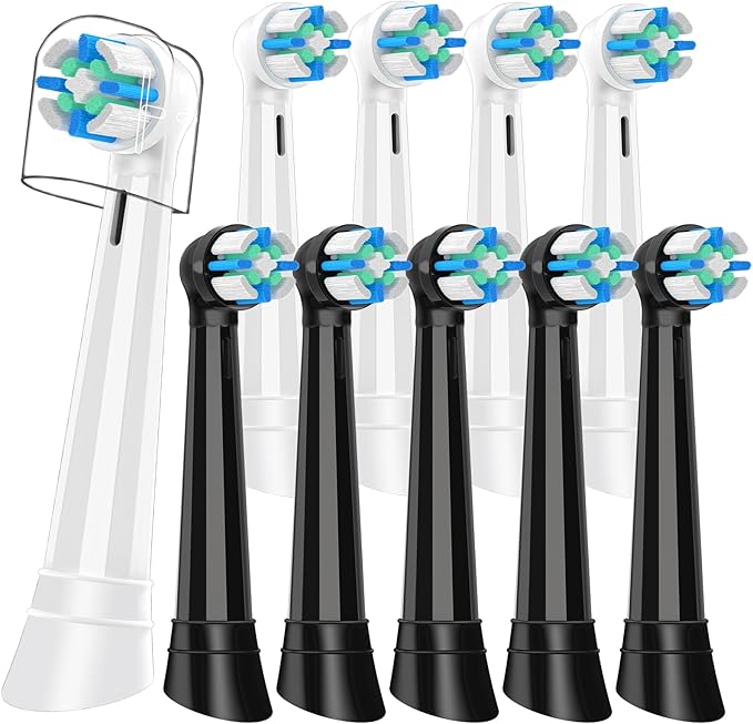 Replacement Toothbrush Heads Compatible with Oral B iO Series 2/3/4/5/6/7/8/9/10 Electric ToothbrushRound Brush Heads for Gentle Gum Care &amp Deep Cleaning10PACK