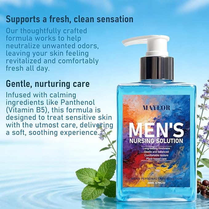 Men's Private Care pH Balance Bath Liquid - Suitable for Sensitive Skin. Use Daily. Refreshing and Clean with a Refreshing Mint Fragrance. Capacity: 8.8ounces. (1)