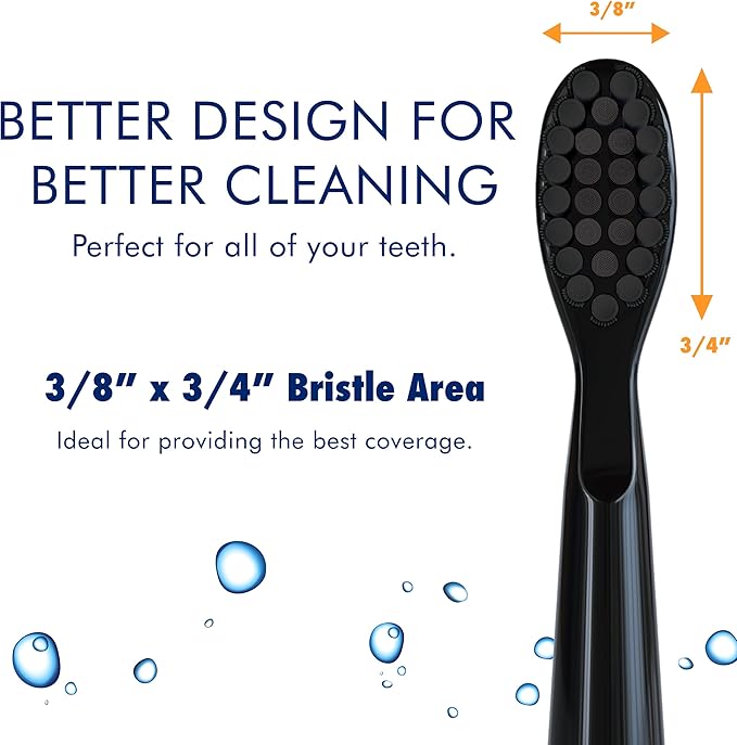 Sonic-FX Solo Electric Toothbrush w/ 10 Brush Heads + 1 Interdental Charcoal Bristles Rechargeable Charging/Storage Base 3 Brush Modes Smart Timer 2 Months Use on Full Charge Blue Color