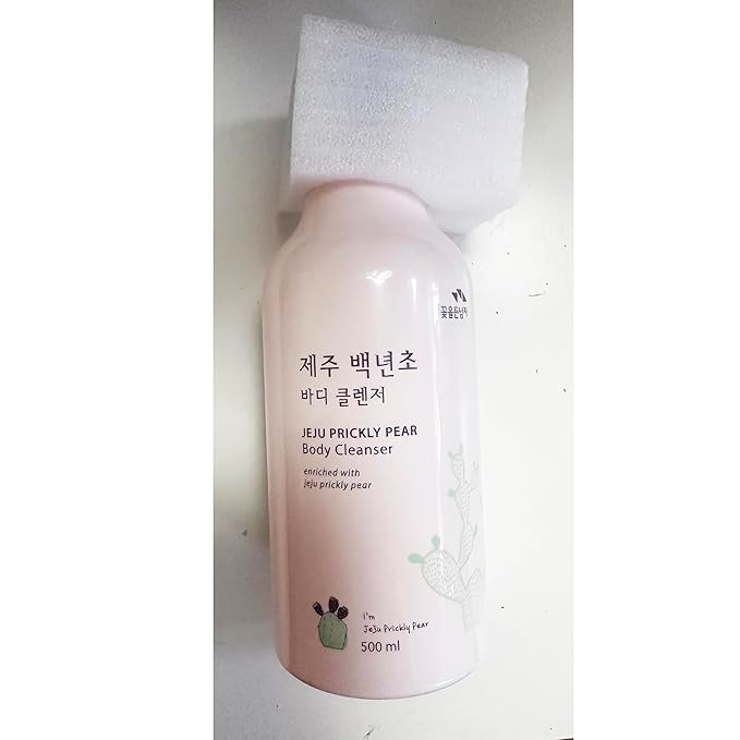 1 PC Prickly Pear Skin Cleanser Moisturizing Purifying Relieving Dry Bath Cleanser Shower Gel Skin Wash 500ml Pink