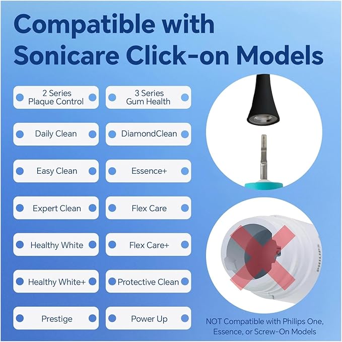6 Compatible Pcs Ultra Soft Replacement Brush Heads Compatible with Philips Sonicare Electric Toothbrush 4100 6100 6500 9000 9300 9900 9500