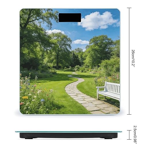Green Garden Smart Scale for Body Weight Digital Bathroom Scale Toughened Glass Weight Scale with Large LCD Backlight Display High Precision Scales Weighing Machine