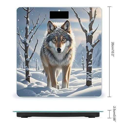 Winter Wolf Smart Scale for Body Weight Accurate Bathroom Scale with LED Display Digital Weight Scales Weighing Machine High Precision Scales for Bath Home