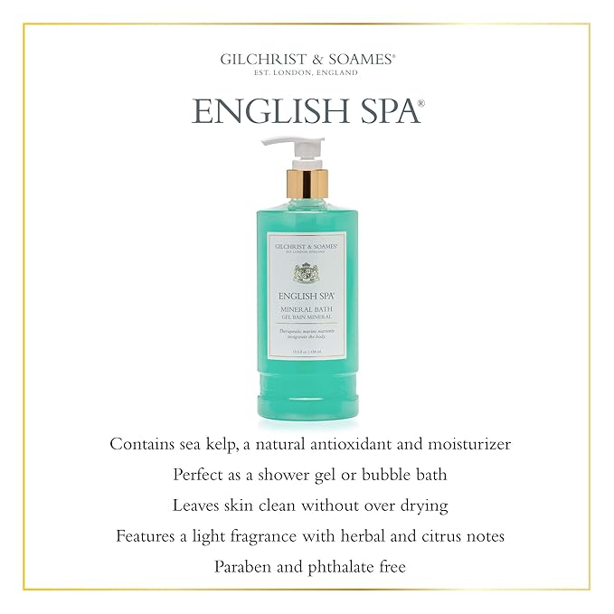 Gilchrist &amp Soames English Spa Shower Gel and Body Wash - 15.5oz - Citrus and Herbal Notes Gently Cleansing Zero Parabens Sulfates and Phthalates
