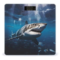 Great White Shark Bathroom Scale Rounded Smart Scale for Body Weight Automatic Power On/Off Weight Scales Accurate Bathroom Digital Scales for Pet Home Bedroom Kitchen