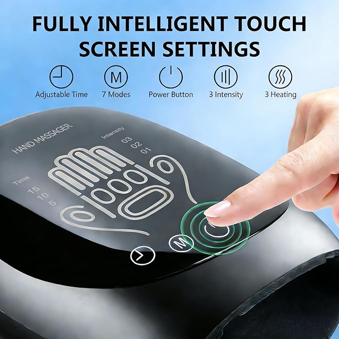 Hand MassagerBirthday Gifts for Women MomValentines Day Gifts for HerHand Massage Machine with Heat and Compression Electric Hand Massager for Arthritis
