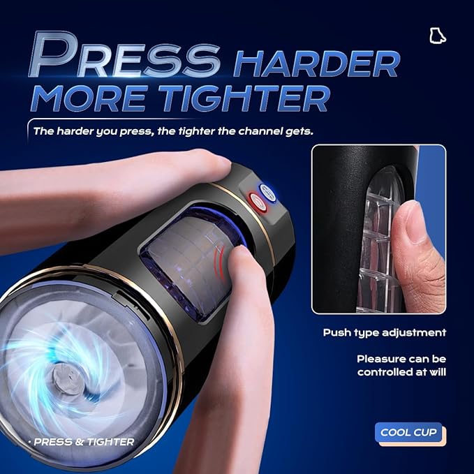 Male Masterburbatar Hands Free with 10 Vibration Sucking Massagers Modes Automatic Male Mastusbafor Tight Sleeve Hoodies Pussy Pocket Silicone Electric Massager Machine PW101446 (Black)