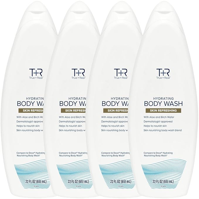 True+Real Hydrating Body Wash 22 oz 4 Pack
