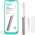 Quip Metal Sonic Electric Toothbrush for Adults - Time Travel &amp Soft Bristles with Travel Case &amp Replacement Brush Head - 3 Month Battery Life Plum
