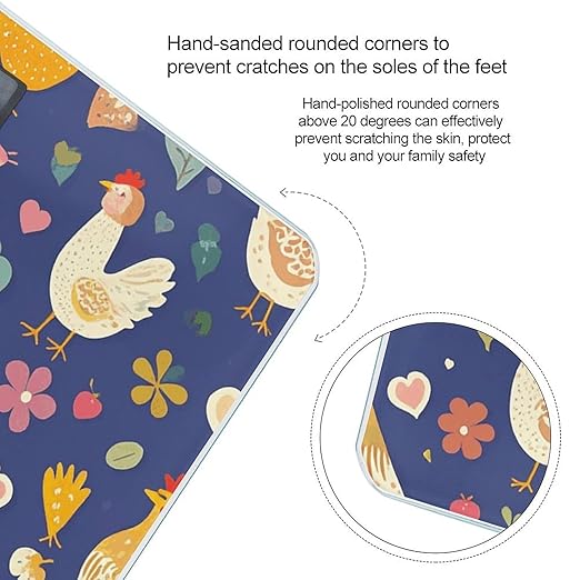 Chicken Pattern Smart Scale for Body Weight Accurate Bathroom Scale with LED Display Digital Weight Scales Weighing Machine High Precision Scales for Bath Home