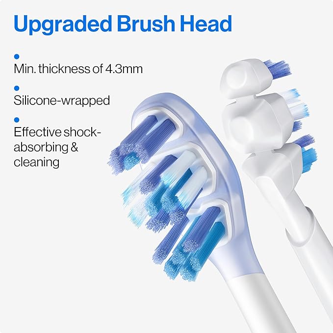 usmile Y20PRO Electric Toothbrush AI-Powered Smart Toothbrush with AM/PM Auto Mode 4 Brushing Modes 90-Day Battery App Control Real-Time 3D Map 2 Brush Heads Included