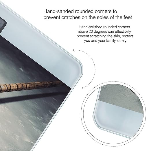 Hockey Stick Digital Bathroom Scale for Body Weight Weighing Scale with Backlit LCD Display High Precision Measurements &amp Measures Weight Up to 180kg