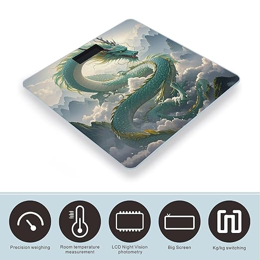 Digital Bathroom Scale for Body Weight Scale with Bright LCD Display High Accuracy Step-On Technology Auto On/Off Qinglong Digital Scales 400 Lbs /180kg