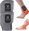 Foot Renew Ankle Massager with Vibration and Heat - Cordless Rechargeable Ankle Heating Pad for Pain Relief Plantar Fasciitis &amp Achilles Tendonitis. Adjustable Wrap for Circulation Boost. (GRAY-2