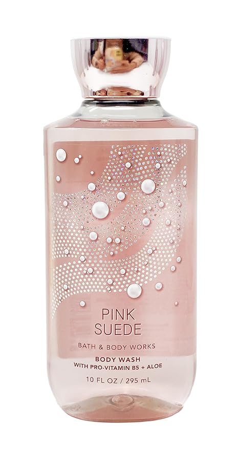 Bath &amp Body Works Pink Suede - Pack of Two - Body Wash With a Himalayan Salts Springs Soap.