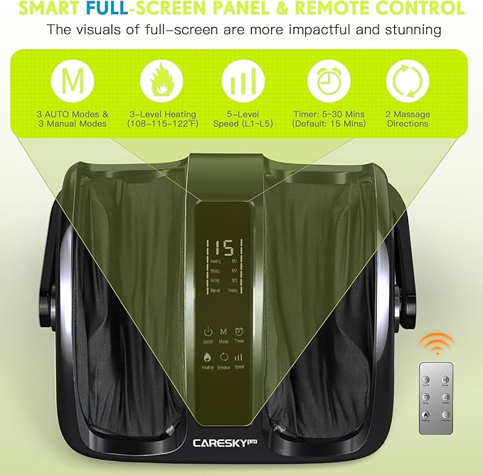 Foot Massager for Neuropathy FSA Eligible HSA Feet Massager with Heat 3-Heating for Circulation and Pain Relief Deep Kneading Rolling for Calf-Feet-Arm Relaxation Plantar Fasciitis