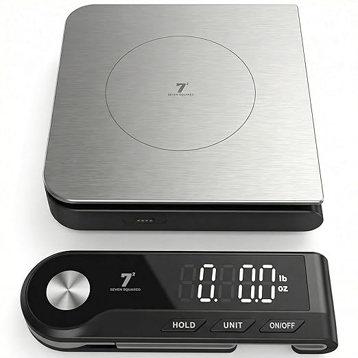 11lb Digital Kitchen Food Scale with Pull Out Display &amp Meat Thermometer 0.1g Precision Wireless Scale for Baking 304 Stainless Steel LED Screen 5 Units USB Rechargeable