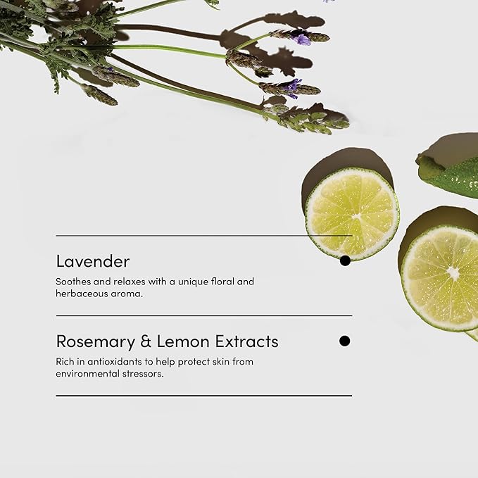 LATHER - Lavender Lime Natural Body Wash 8 fl oz - Shower Gel Cleanser - Gentle Body Soap - Essential Oils - Chamomile Ginseng Rosemary - All Skin Types Vegan Cruelty Free - Beauty &amp Skincare