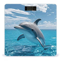 Ocean Dolphin Looking at You Scale for Body Weight Digital Bathroom Scale Toughened Glass High Precision Scales for Body Weight with Large LCD Backlight Display Weight Scales