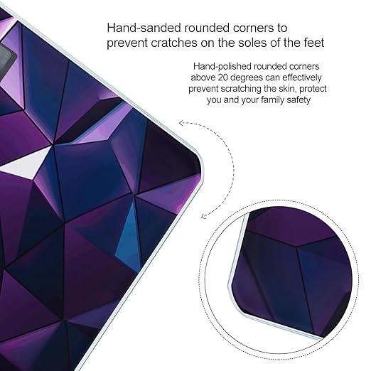 Purple Geometric Weight Scale for Body Weight Digital Bathroom Scale High Capacity Accurate Digital Weighing Scales and Easy-to-Read on Backlit LCD Display Scales