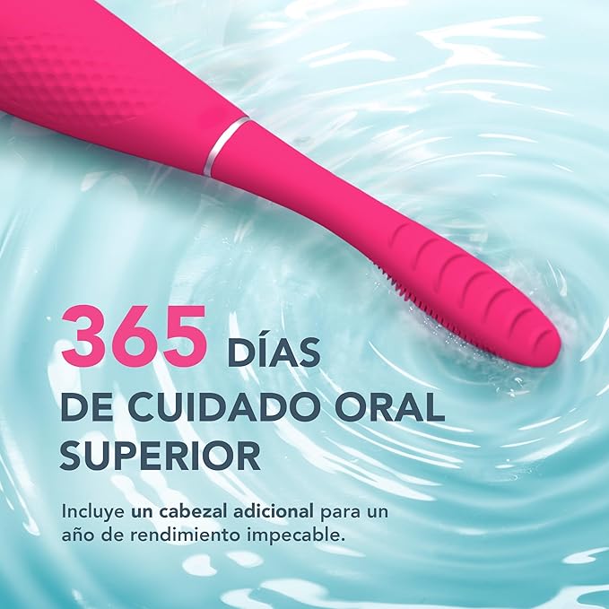 FOREO ISSA 4 Electric Toothbrush – 4-in-1 Rechargeable with Extra Brush Head Soft Bristles Long-Lasting Use Gentle Cleaning - Fuchsia