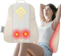 Back Massager for Pain Relief Deep Tissue Ultrathin Rolling Up and Down Full Back Massage with Heat 4D Shiatsu Kneading Shoulder Massager Extended Widened Design for Home Office Car Use Beige