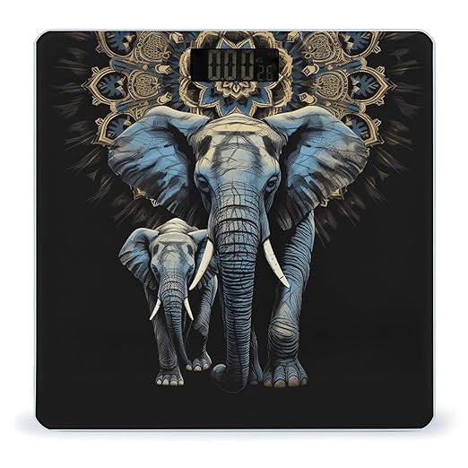 Two Elephants Scale for Body Weight Digital Bathroom Scale Precision Smart Weighing Scales with Clear LED Display Accurate High Precision Scales Weighing Machine
