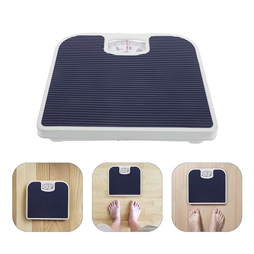 Operitacx Mechanical Bathroom Scale for Body Weight Analog Personal Scale with Precision Dial Dark Blue for Accurate Home Use