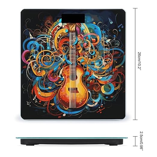 Music Series Digital Bathroom Scale Fashion Unique Weight Scale BMI Anti-Slip Precision Weighing Scales Suitable for Home Bedrooms Use and Gift