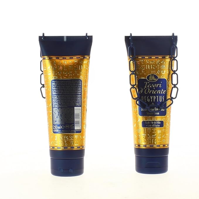 Tesori d'Oriente: Aegyptus Blue Lily of the Nile and Papyrus Milk Shower Cream 8.45 Fluid Ounce (250ml) Packages (Pack of 2)