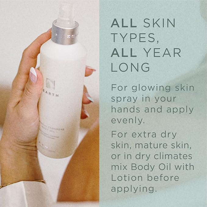 ZENTS Age-Defying Body Wash Lotion &amp Cashmere Oil Set (Earth Fragrance) | Moisturizing &amp Nourishing Trio for Dry Skin | Cleanses Hydrates &amp Heals Skin | 10 fl oz 6.4 fl oz &amp 8 fl oz
