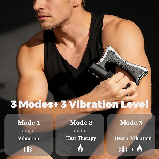 Sculptwave Full Body Contouring Device Muscle Scraper Tool Scraper Massager Features Three Modes Levels with Led Display for Whole Body (Black)