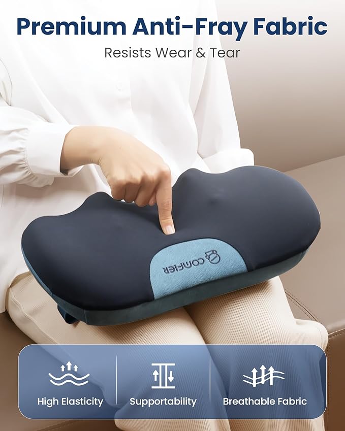 COMFIER Shiatsu Neck and Back Massager with Heat Neck Massager Pillow with 3D Kneading Deep Tissue Cordless &amp Portable Soothes Muscle Tension at Home Office TravelIdeal for Men &amp Women