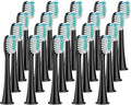 8Pcs Replacement Brush Heads Compatible with HX3/HX6/HX9 Series Electric Toothbrush HX6064(20Pcs Black)
