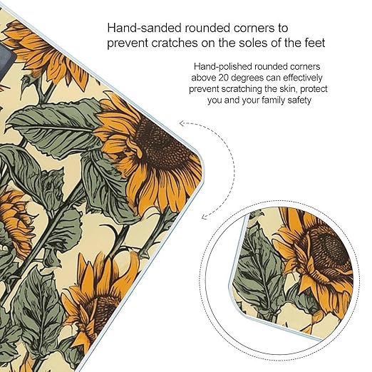 Romantic Sunflowers Scale for Body Weight Smart Scales Digital Bathroom Scale High Precision Weighing Scales with Large Display Weighing Machine for People