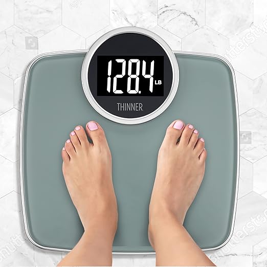 Thinner by Conair Scale for Body Weight Digital Bathroom Scale in Silver