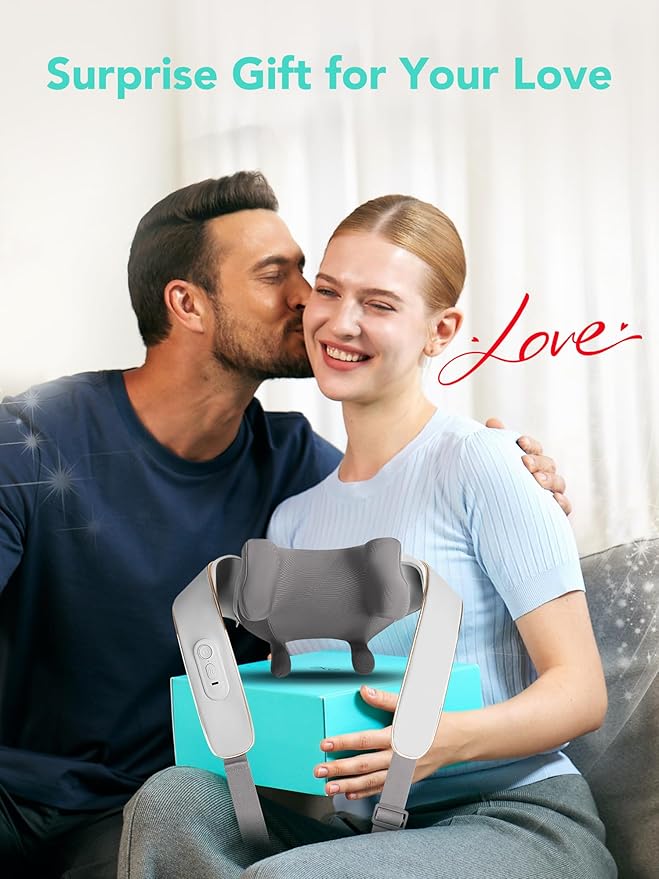 SKG 2025 Neck Massager for Pain Relief Deep Tissue 6D Kneading with Heat Cordless Neck &amp Shoulder Massage Valentine Gift for Men &amp Women H5 Mini