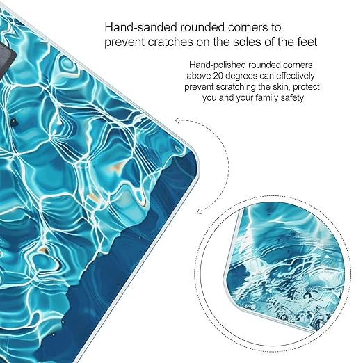Swimming Pool Water Bathroom Scale for Body Weight LCD Display Digital Bathroom Scale Tempered Glass Bathroom Weight Scales Fashion Smart Scales for Home Bedroom 400 Lb