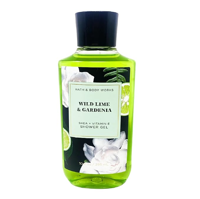 Bath &amp Body Works Wild Lime &amp Gardenia 2 Piece Bundle - Body Cream and Shower gel