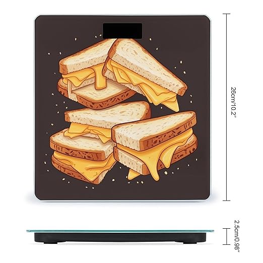 Cheese Sandwiches Smart Scale for Body Weight Accurate Bathroom Scale with LED Display Digital Weight Scales Weighing Machine High Precision Scales for Bath Home