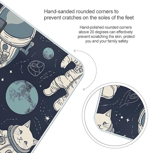 Fun Cat Astronaut Bathroom Scale Ultra-Bright Liquid Crystal Screen Weight Scale Accurate Bathroom Body Scales for Body Weight Bathroom Pet Home Bedroom Gift-Giving