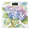 Hydrangea Watercolor Bathroom Scale for Body Weight LCD Display Digital Bathroom Scale Tempered Glass Bathroom Weight Scales Fashion Smart Scales for Home Bedroom 400 Lb